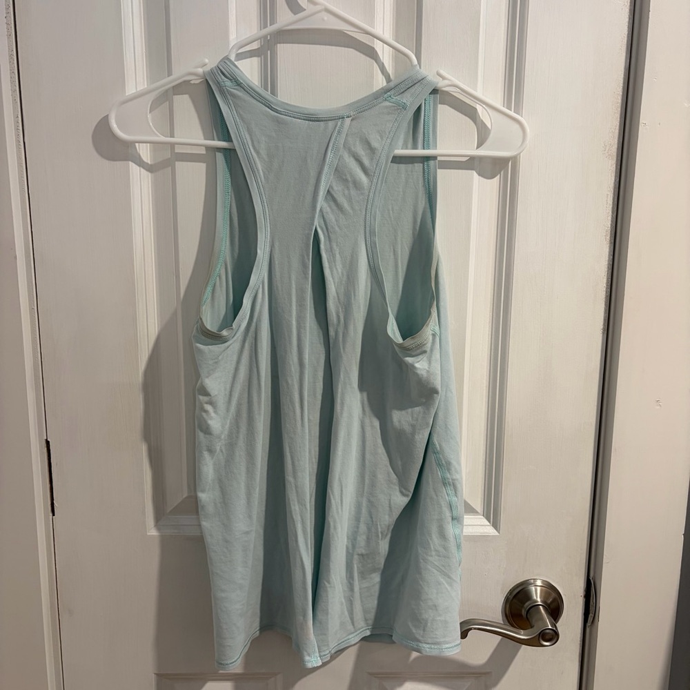 Lululemon Athletica All Tied Up - Light Blue Tank Top